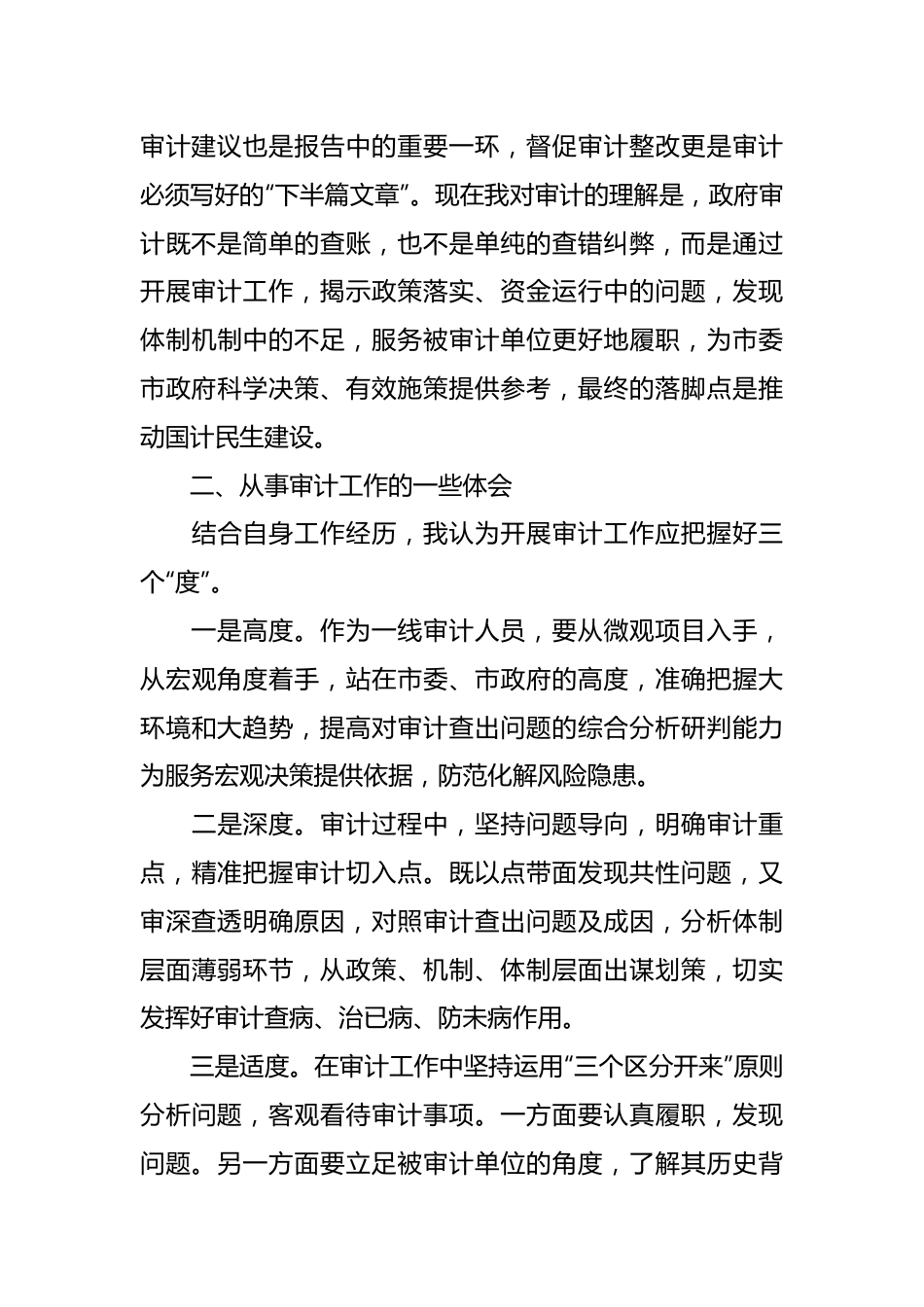 审计干部在青年干部座谈会上的发言材料.docx_第3页