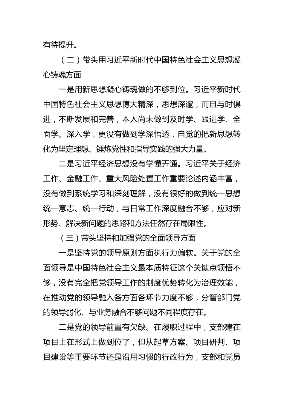 2022年度党员领导干部民主生活会六个方面对照检查材料（全文4003字）.docx_第3页
