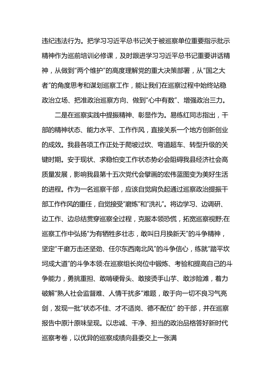业务轮训班心得体会  巡察办.docx_第2页
