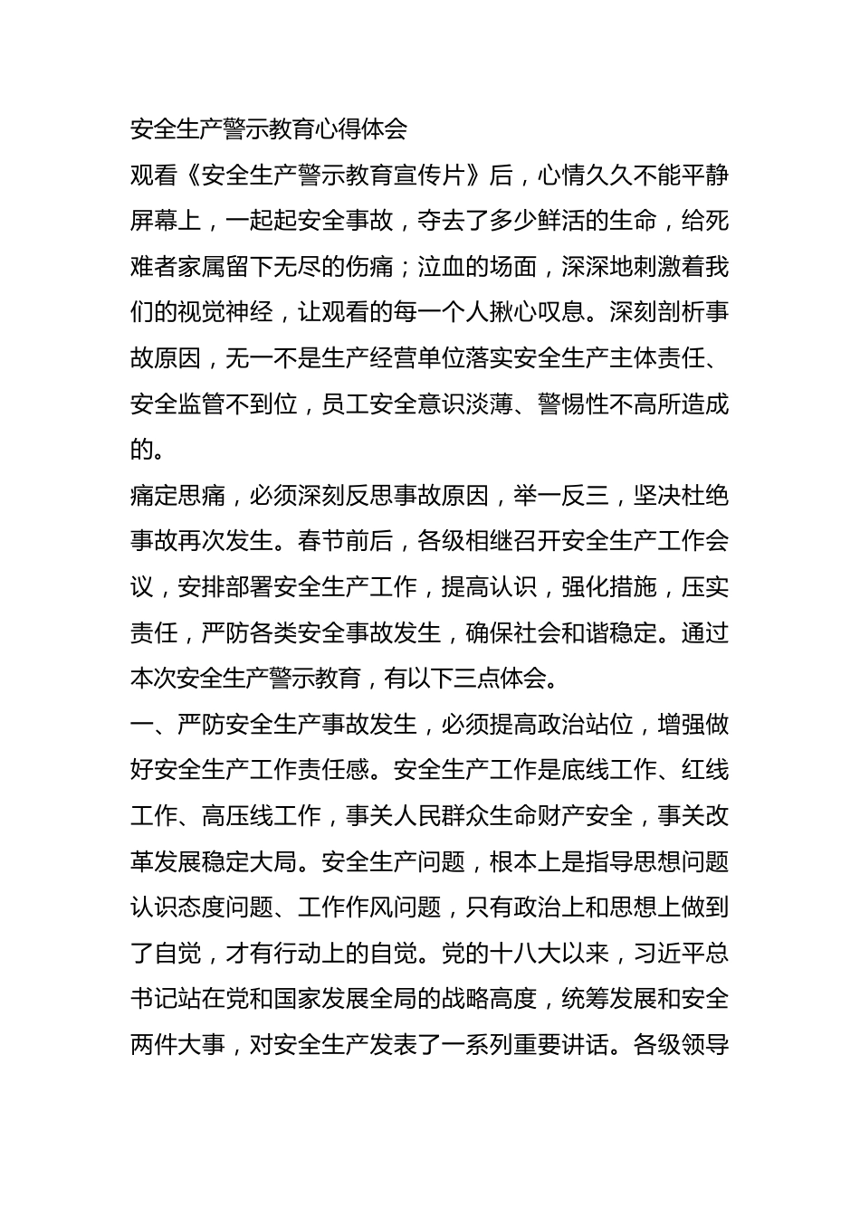 安全生产警示教育心得体会.docx_第1页