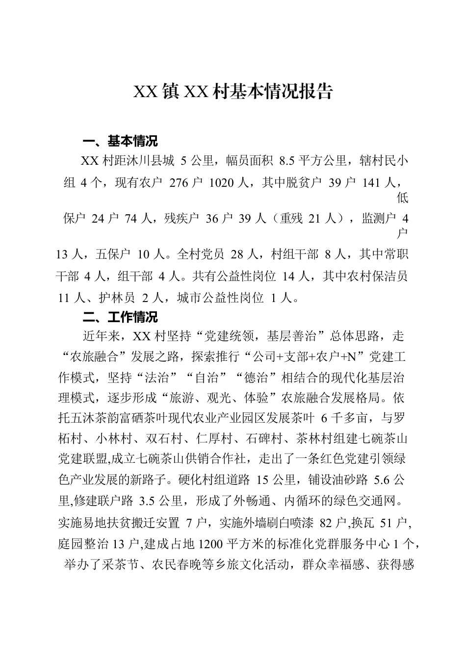 新塘村基本情况报告.docx_第1页