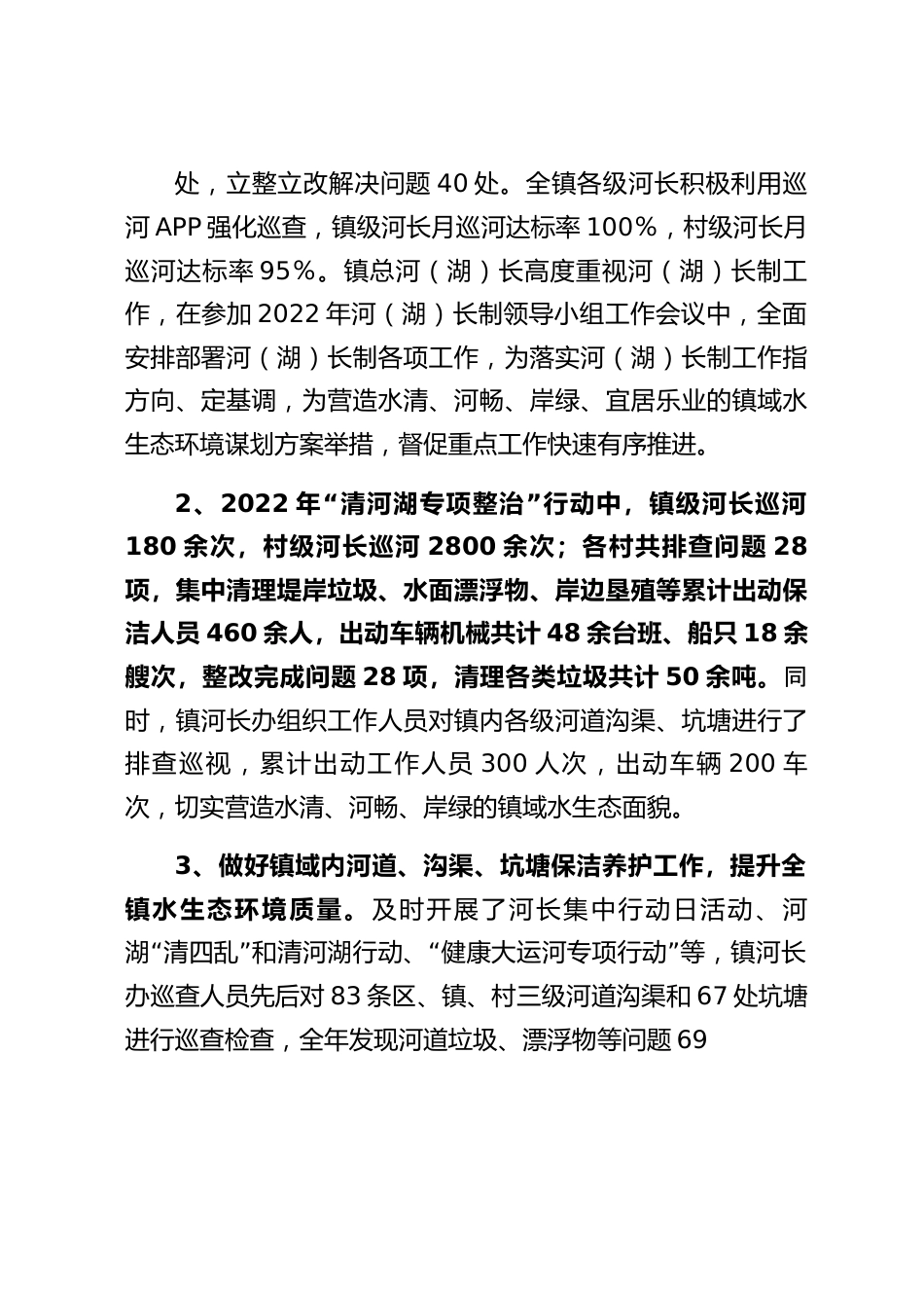 镇总河（湖）长工作报告.docx_第2页
