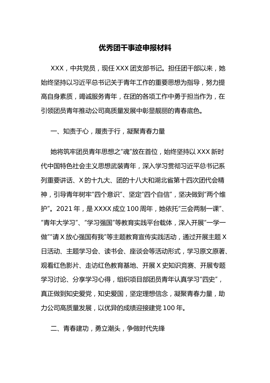 优秀团干事迹申报材料.docx_第1页