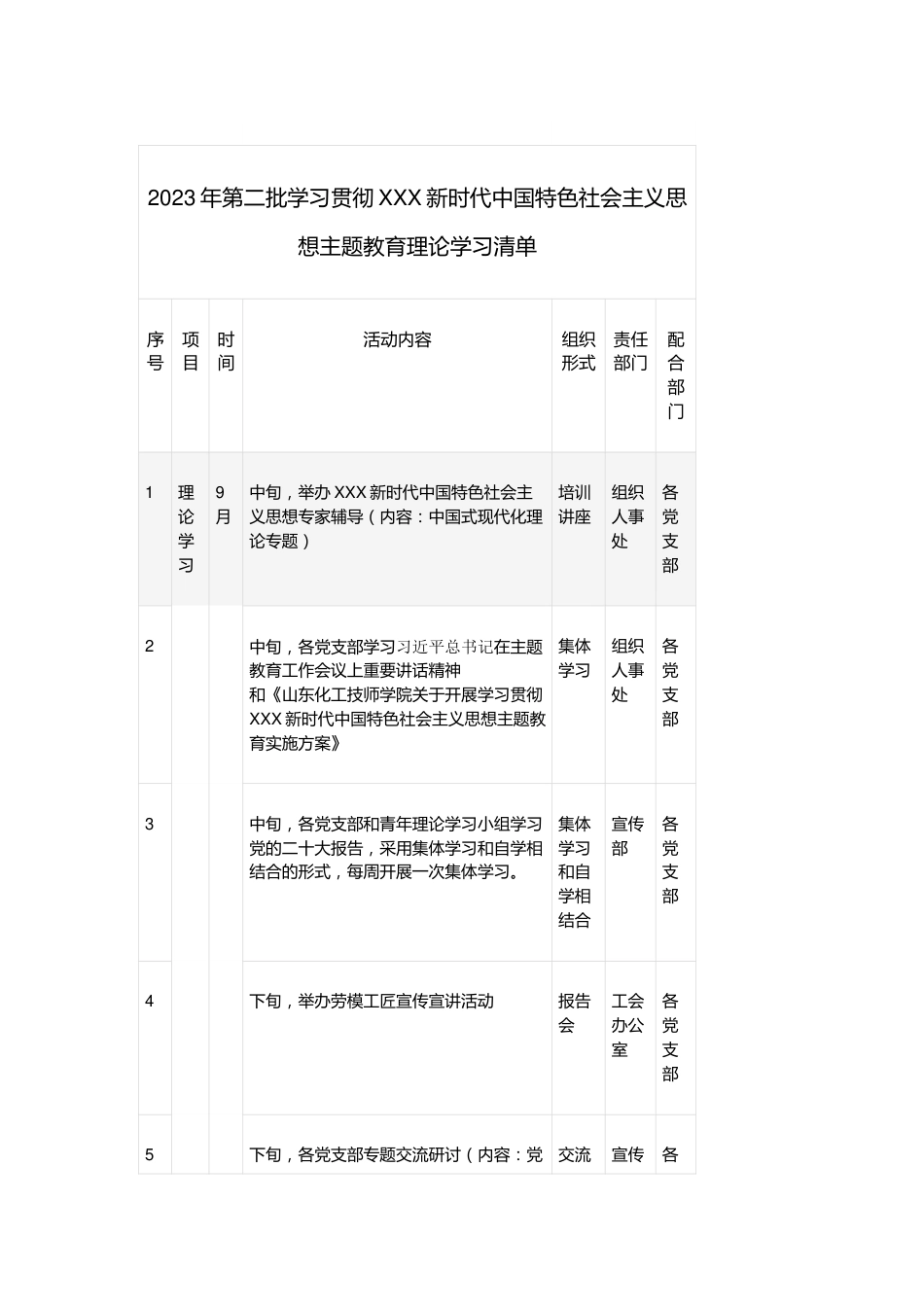 2023年第二批学习贯彻XXX新时代中国特色社会主义思想主题教育理论 学习清单.docx_第1页