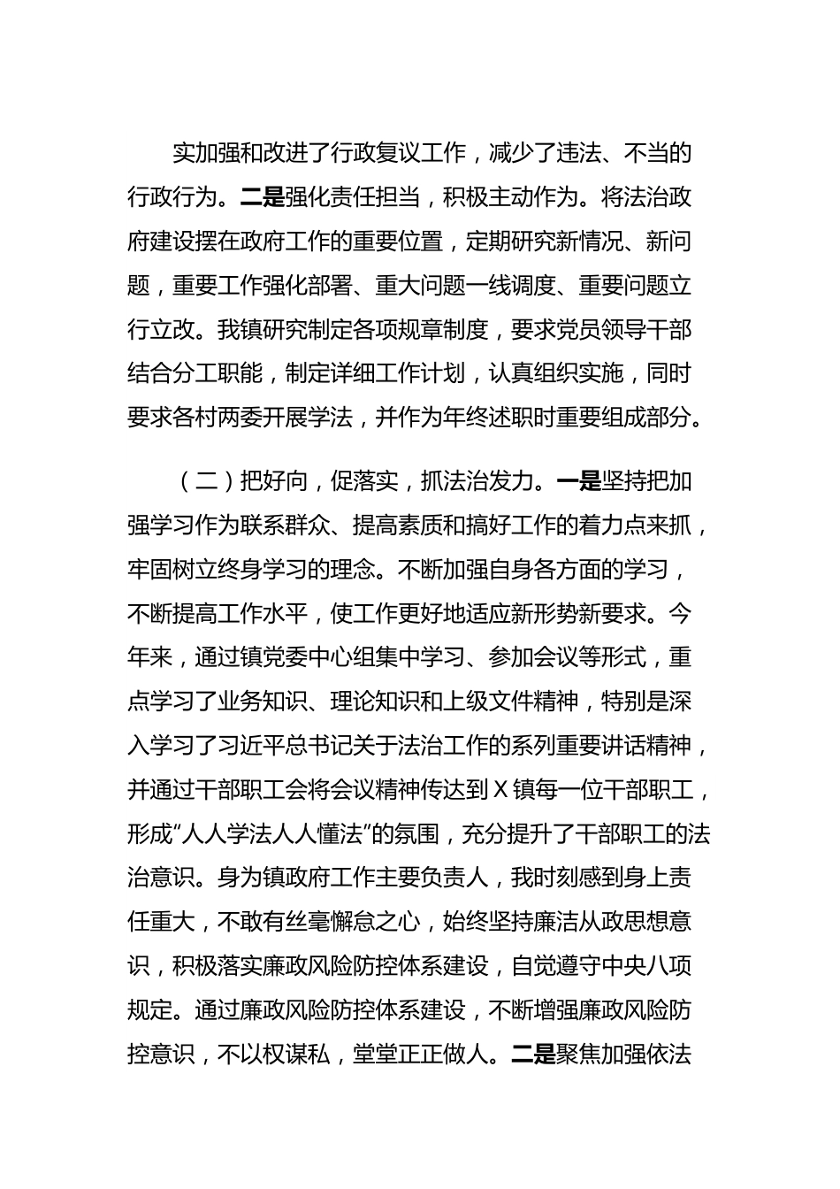 X镇2023年度党委述职述法工作报告.docx_第3页