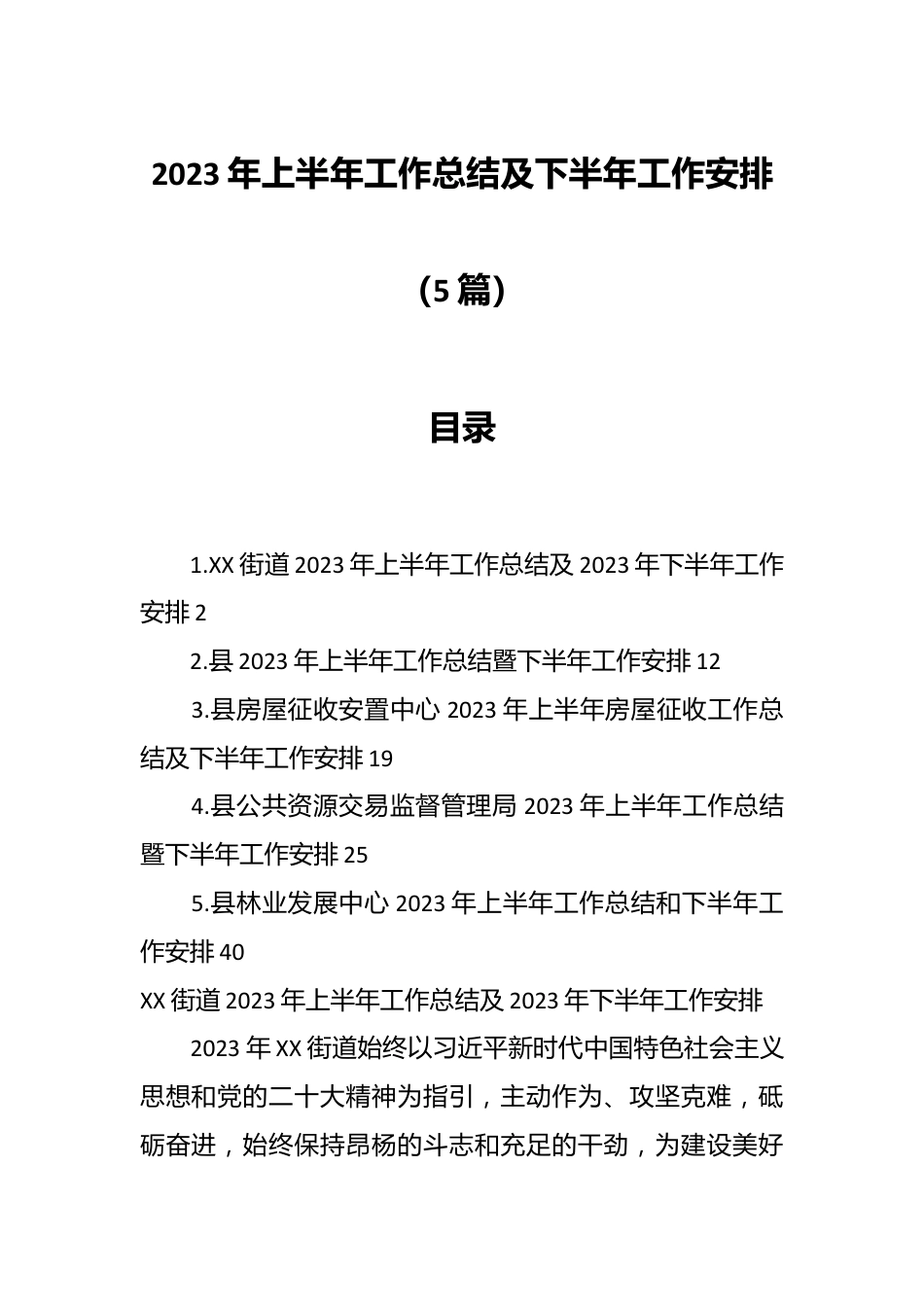 （5篇）2023年上半年工作总结及下半年工作安排.docx_第1页