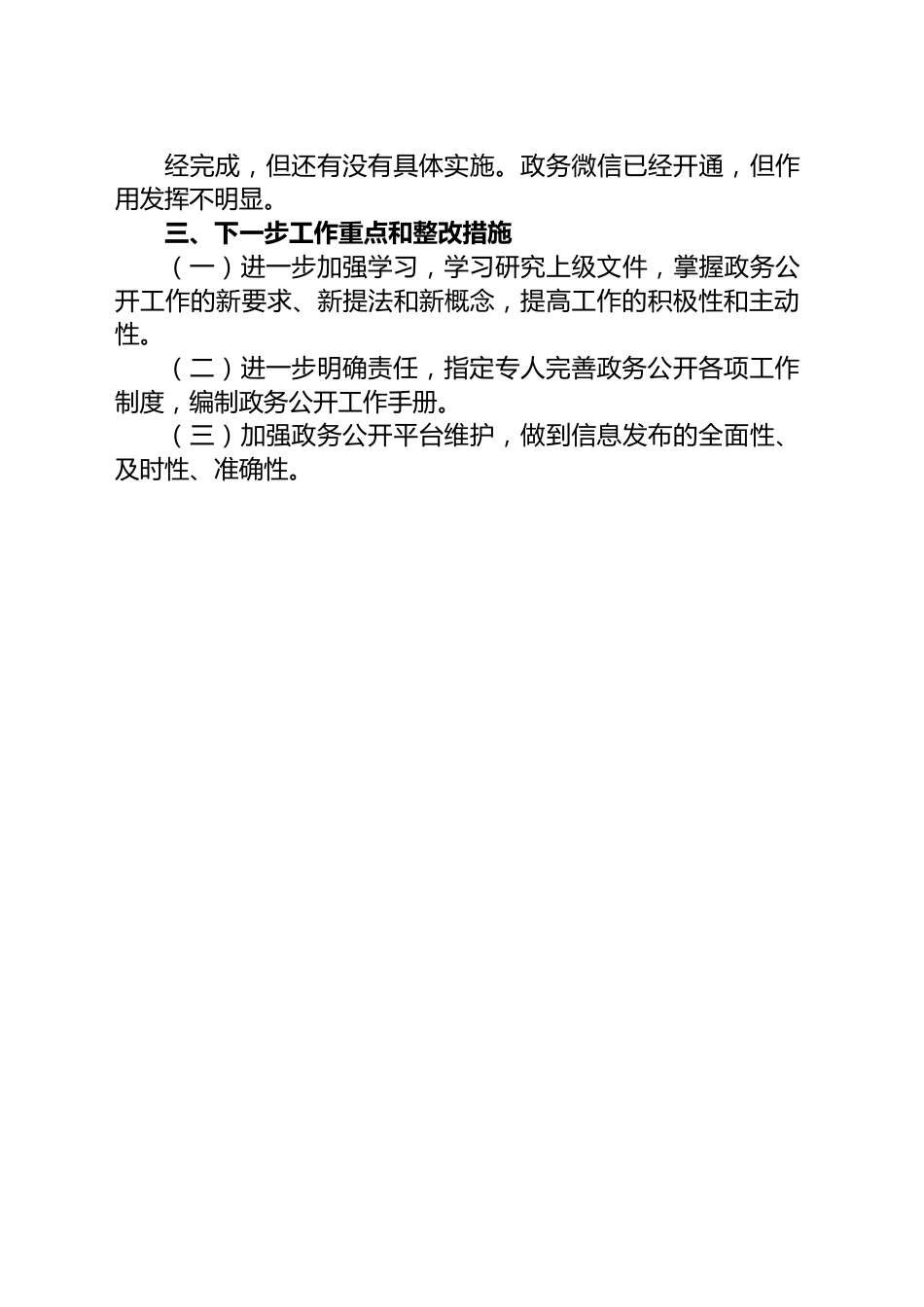 镇2023年上半年政务公开工作自查情况报告.docx_第3页