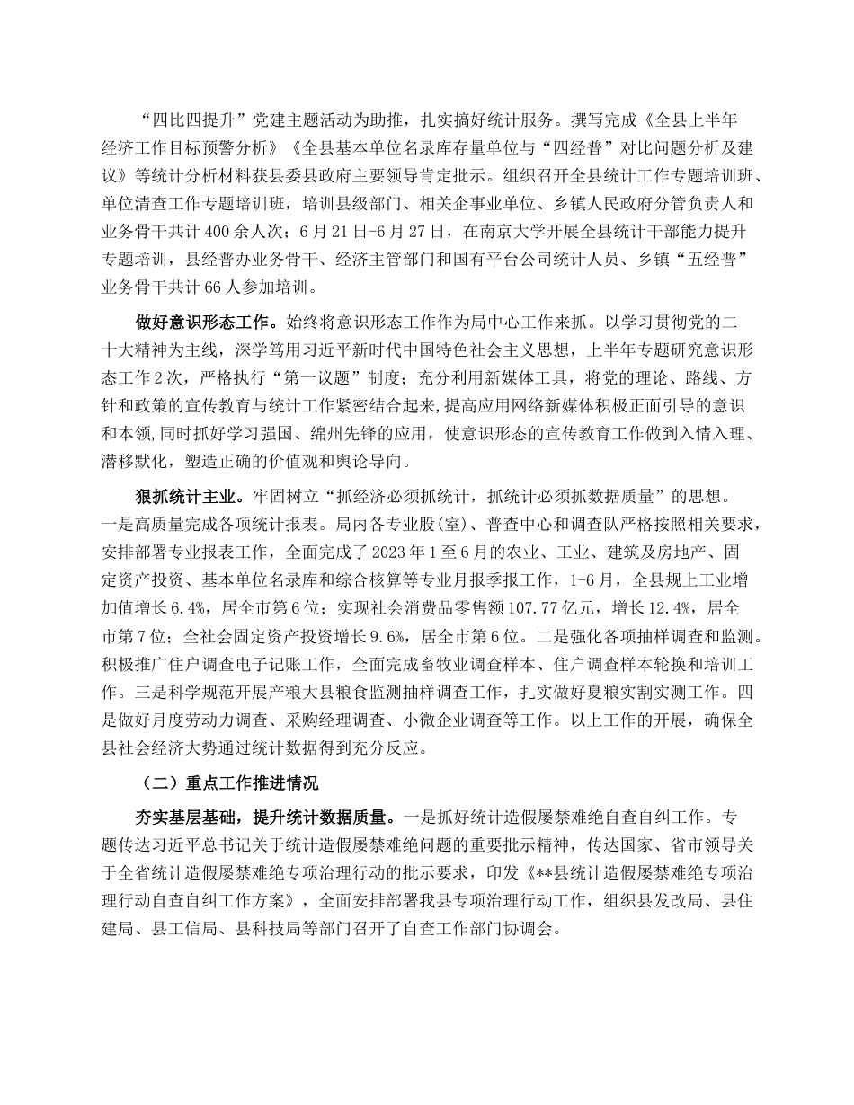 统计局关于2023年上半年工作总结和下半年计划的报告.docx_第2页