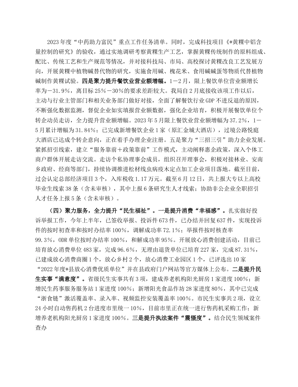 市场监督管理局2023年第二季度工作总结.docx_第3页