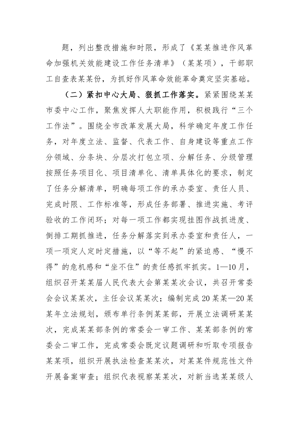 某某市人大机关2022年推进作风革命效能革命工作总结.docx_第3页