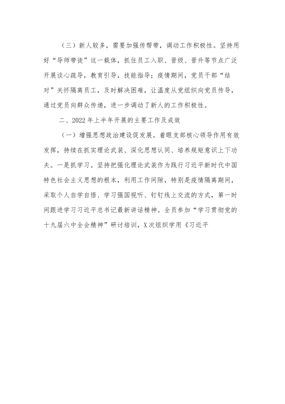 国企党支部委员会2022年上半年述职报告.docx_第2页