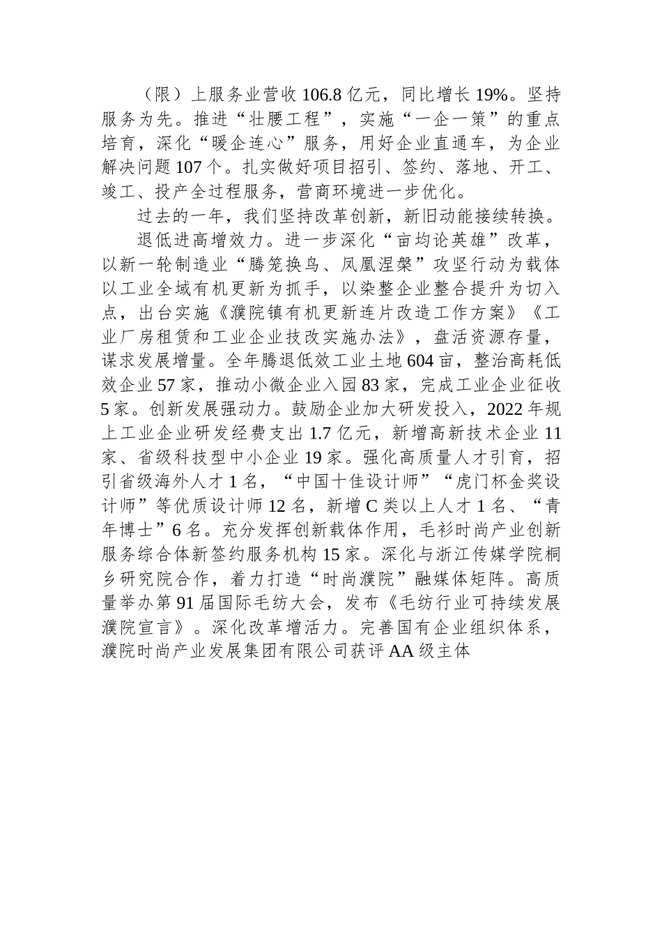 濮院镇2023年政府工作报告.docx_第3页