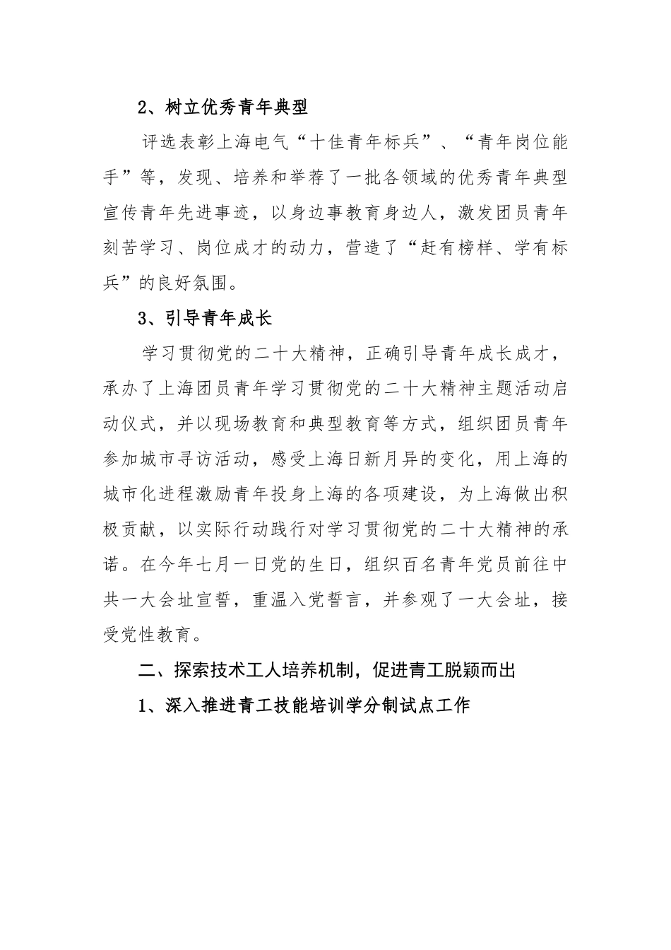 电气集团青年工作和共青团工作总结汇报.docx_第2页