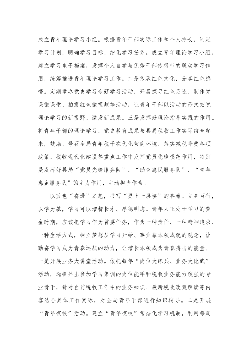 税务系统发言：培养青年干部成才为税收现代化建设提供坚实人才保障.docx_第2页