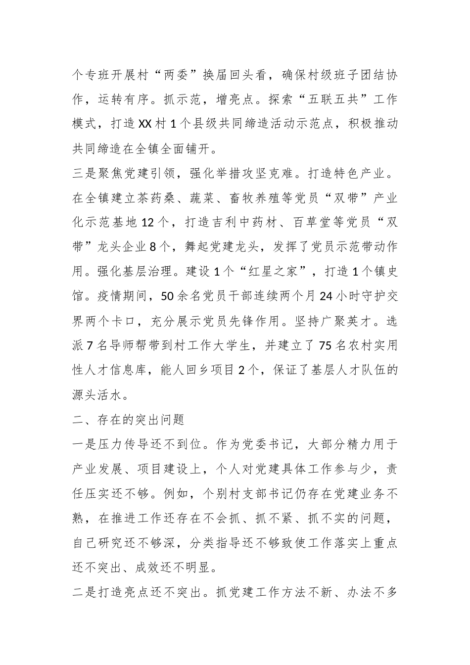 专管领导上年度抓基层党建工作述职报告.docx_第3页
