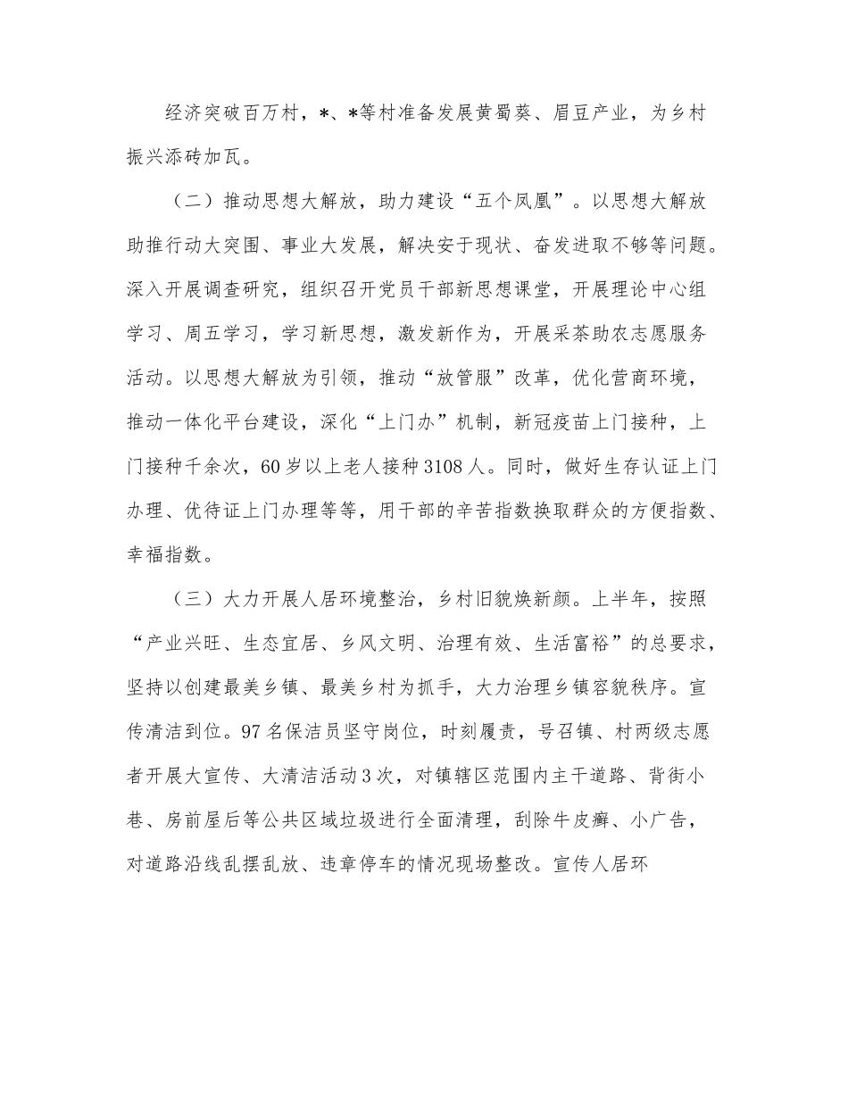 乡镇2022年上半年工作总结及下半年工作计划.docx_第2页