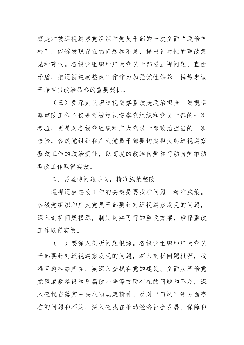 纪委副书记在2024年全市巡视巡察持续整改工作推进会上的讲话.docx_第2页