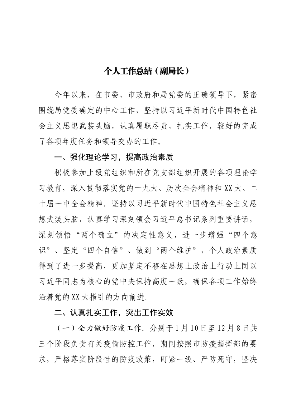 个人工作总结（副局长）.doc_第1页