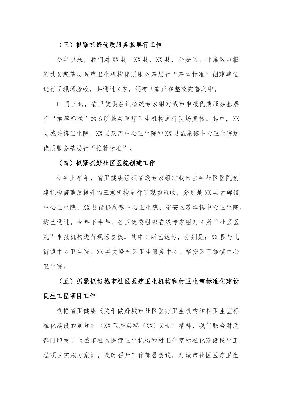 XX市2022年基层卫生健康工作总结.docx_第3页