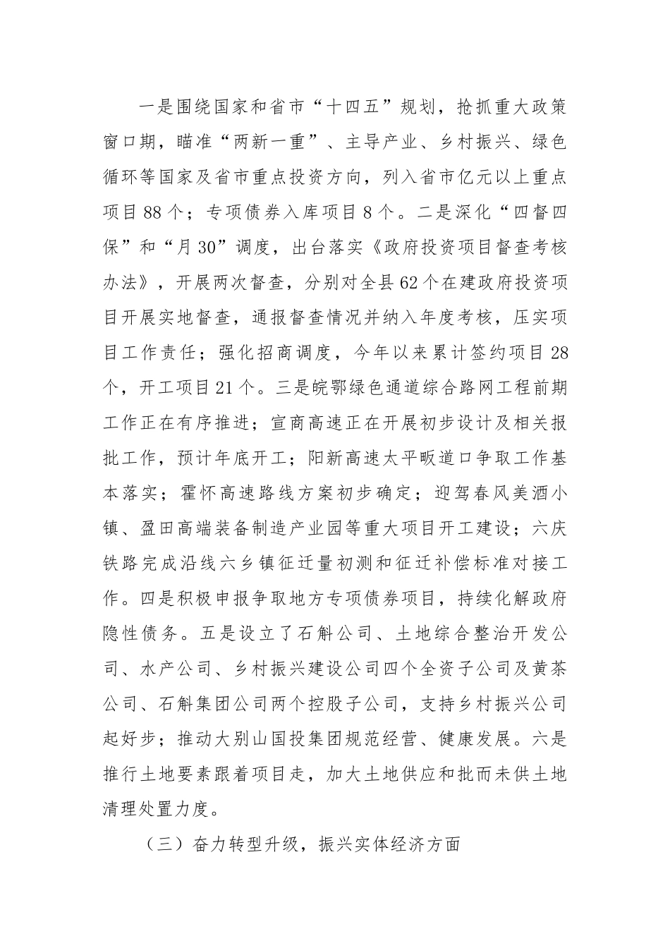 县政府重点工作督查情况报告.docx_第3页