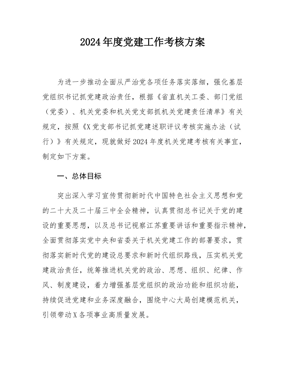 2024年度党建工作考核方案.docx_第1页