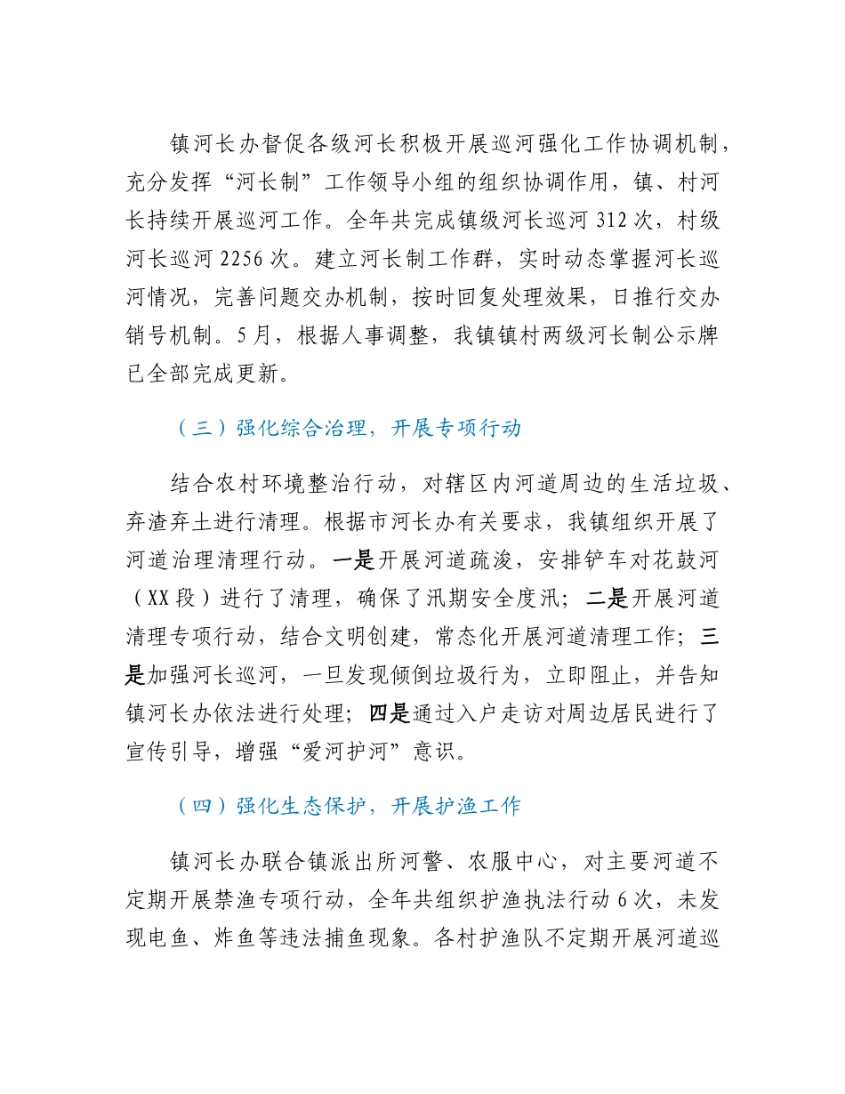 XX镇2022年度河长制工作总结.docx_第2页