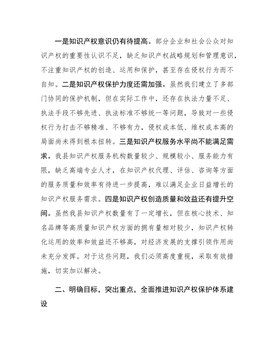 在全县知识产权保护体系建设工作推进会上的讲话.docx_第3页