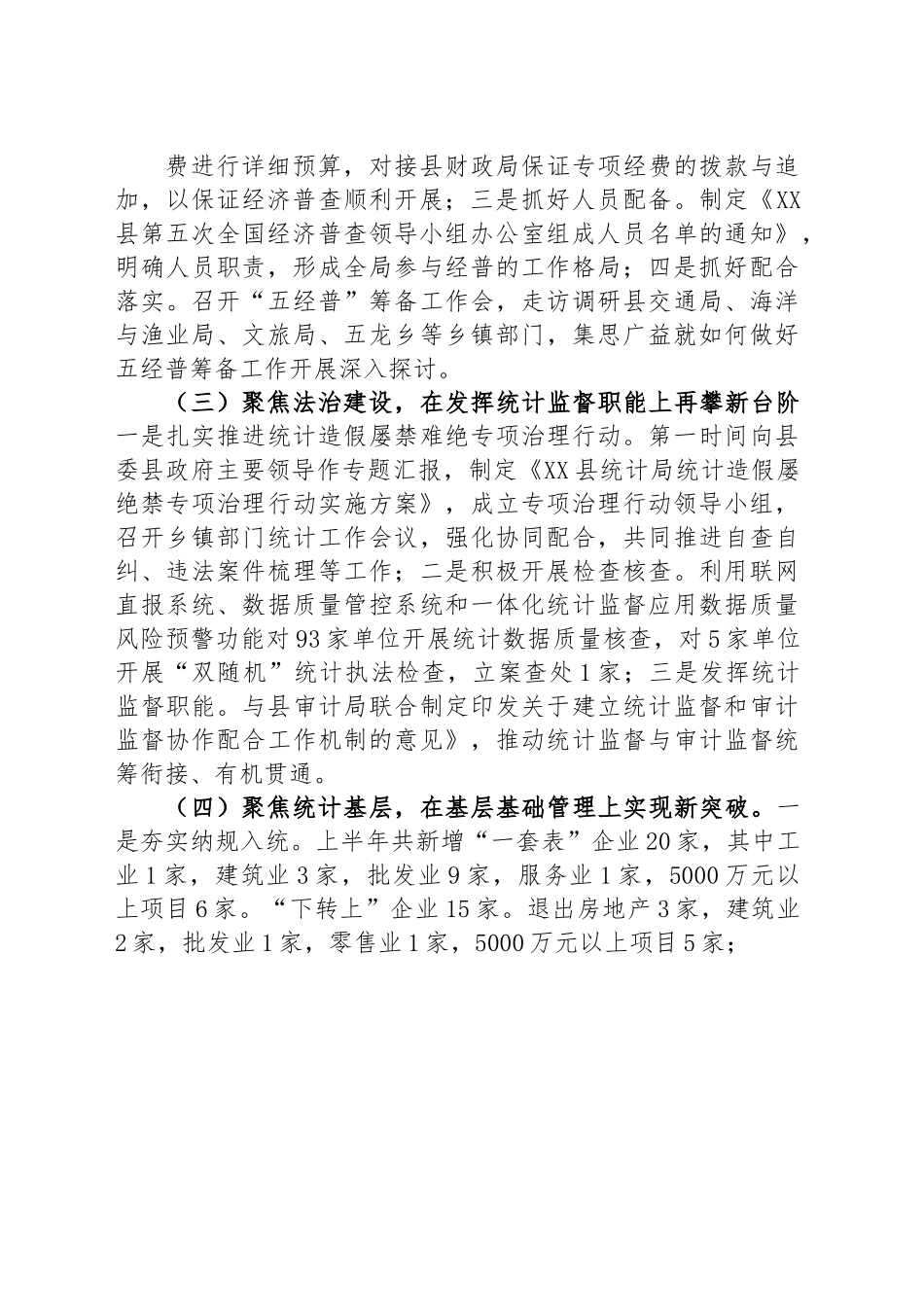 县统计局2023年上半年工作总结和下半年工作计划.docx_第2页