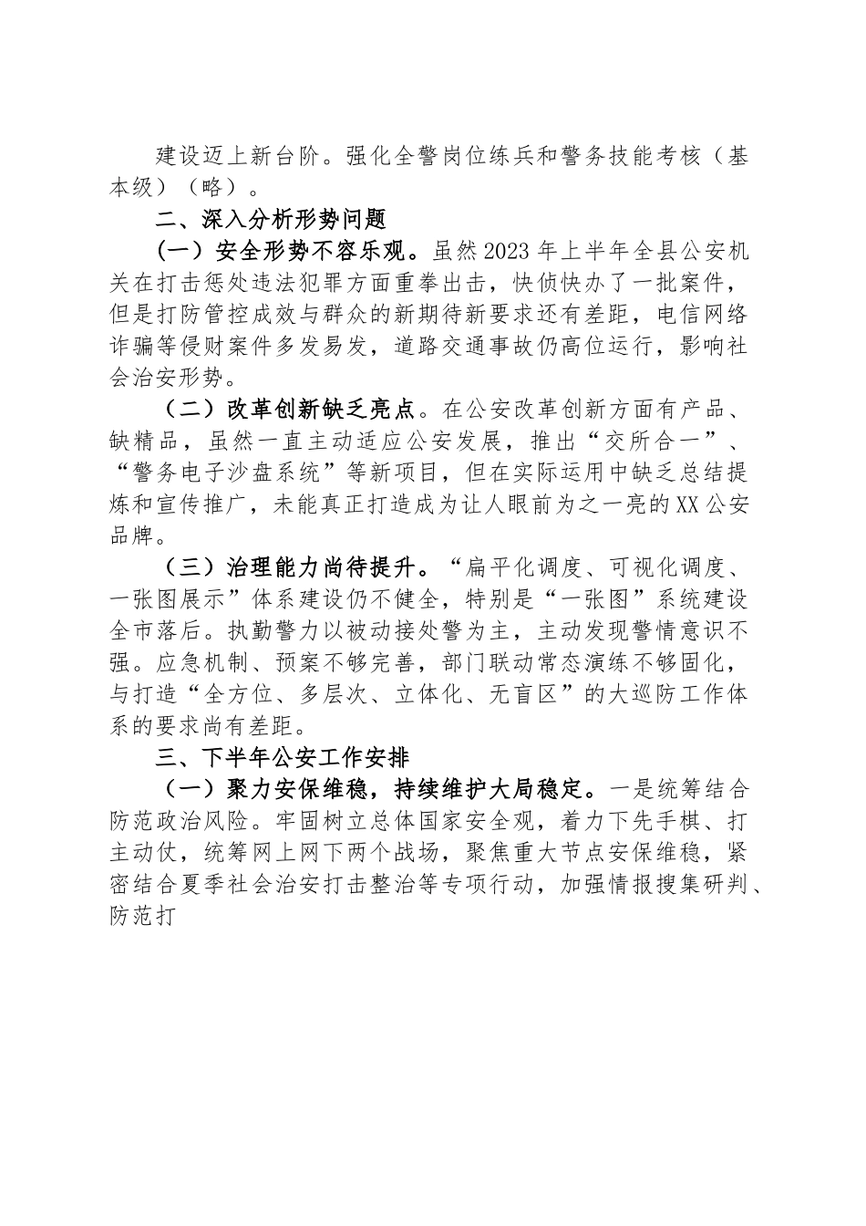 县公安局2023年上半年工作总结暨下半年工作谋划.docx_第3页