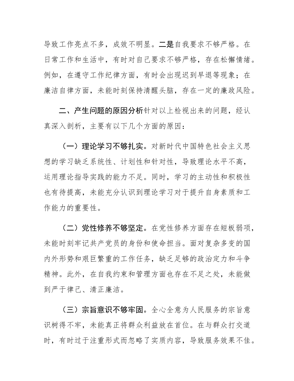 2024年专题民主SH会个人对照检查材料.docx_第3页