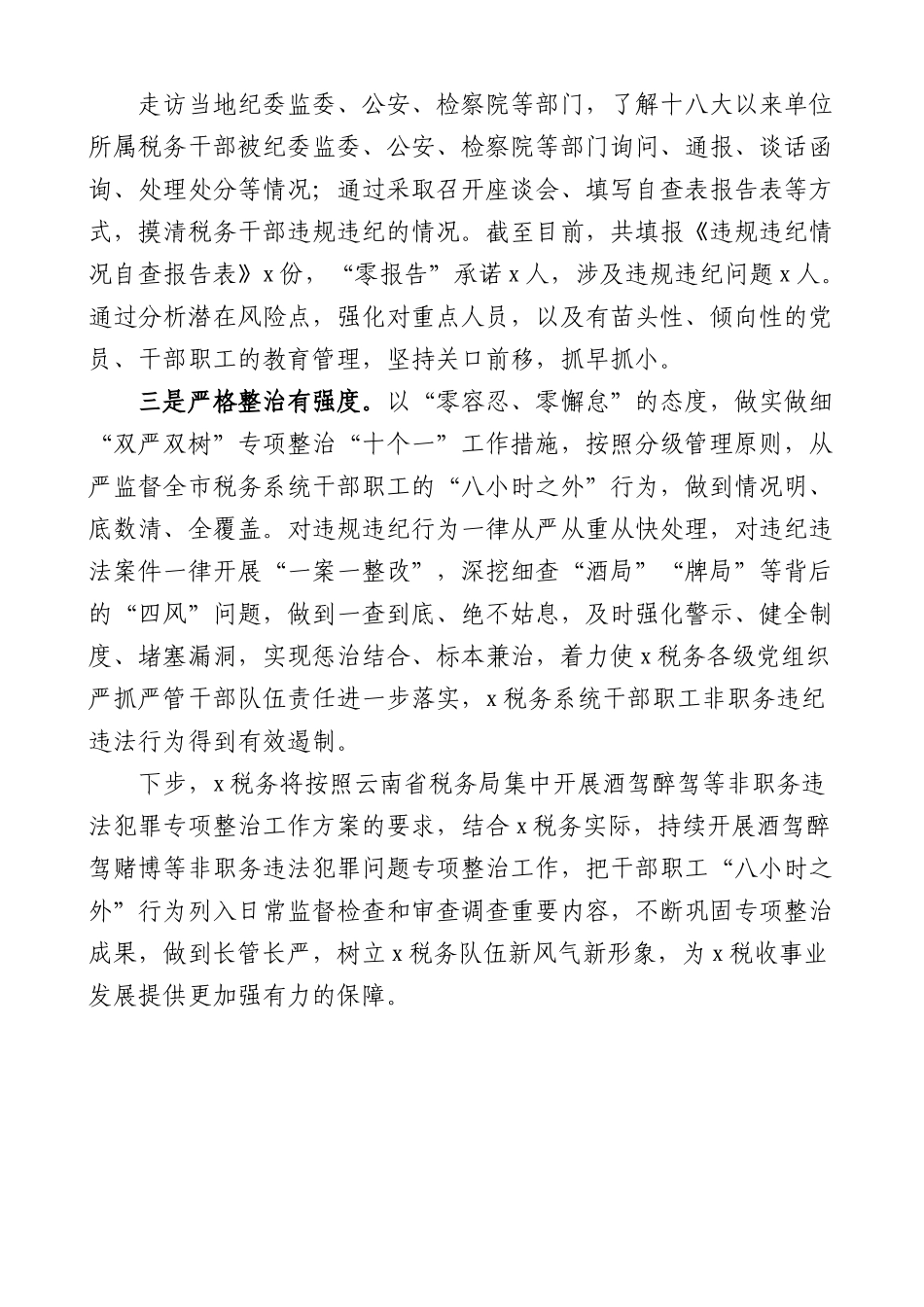 (2篇)开展酒驾醉驾四风问题专项整治工作总结整顿工作汇报报告.docx_第2页