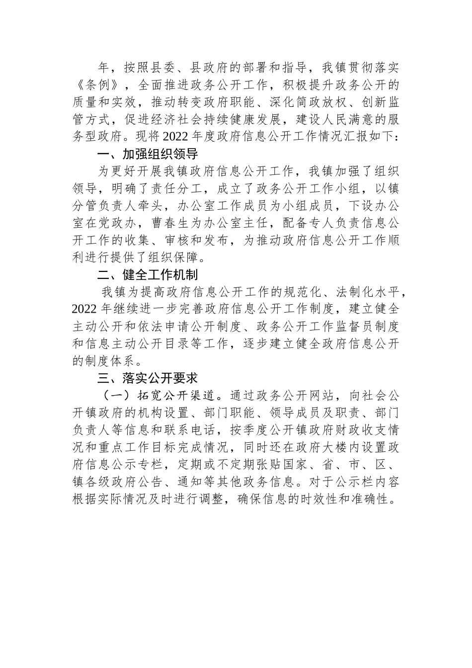 (14篇)2022年乡镇政务公开工作总结汇编.docx_第2页