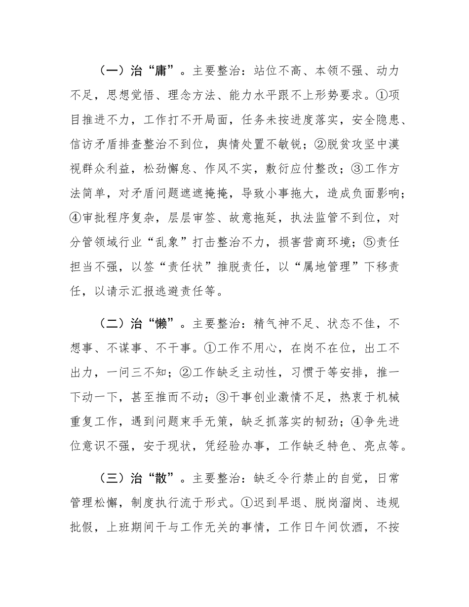 关于集中开展“庸懒散慢虚粗”问题专项整治工作方案.docx_第2页