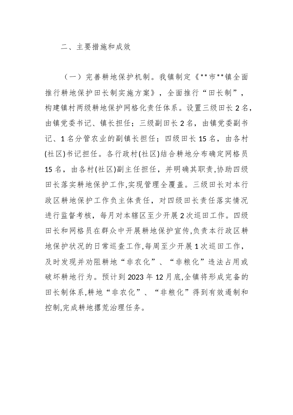 XX乡镇2023年度耕地保护工作情况汇报.docx_第3页