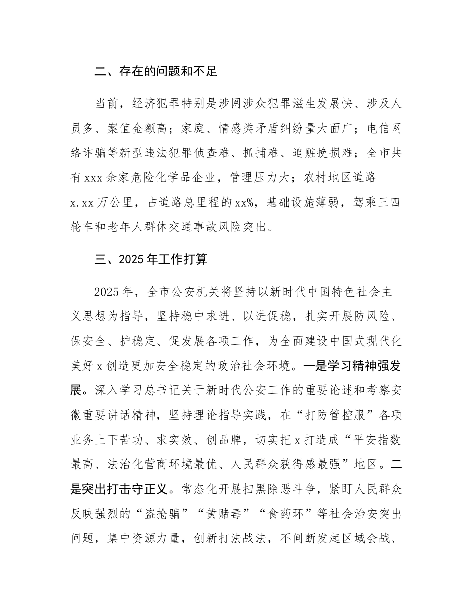 市公安局2024年度工作总结.docx_第3页