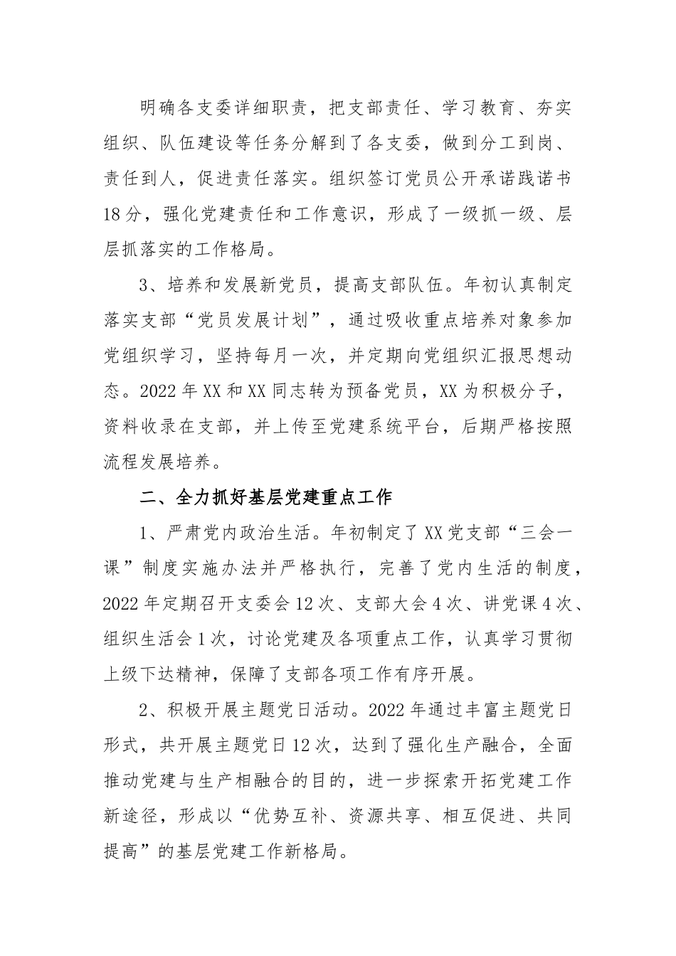 2022年XX党支部书记述职报告.docx_第3页