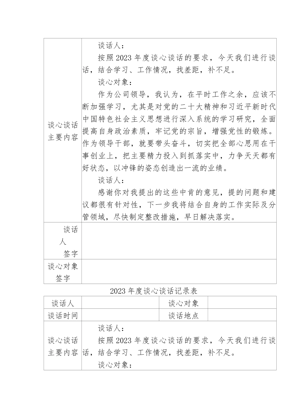 2023年谈心谈话记录表汇编.docx_第2页