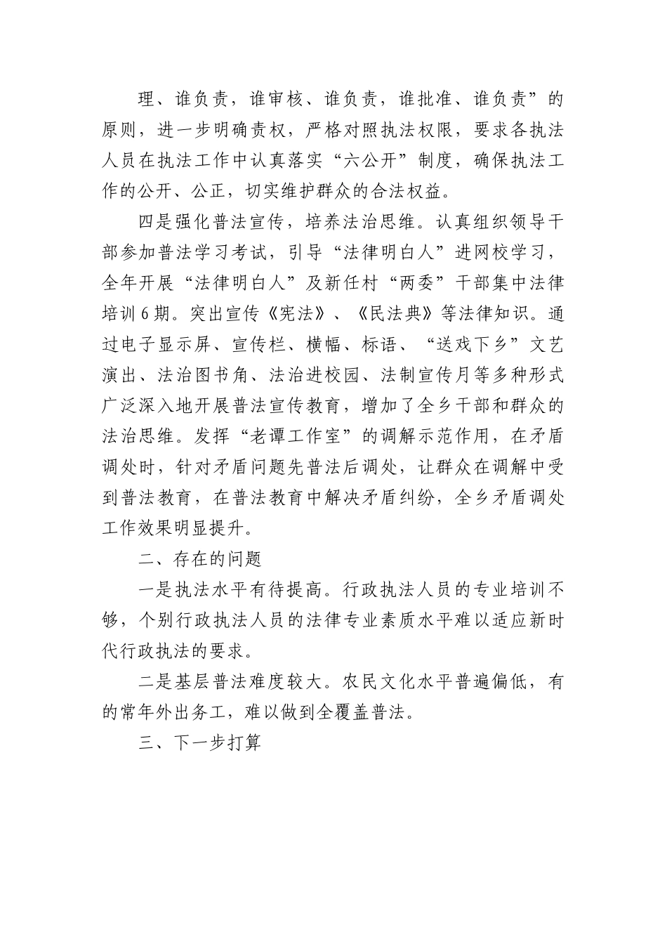 20XX年度履行推进法治建设第一责任人职责述职报告.docx_第2页