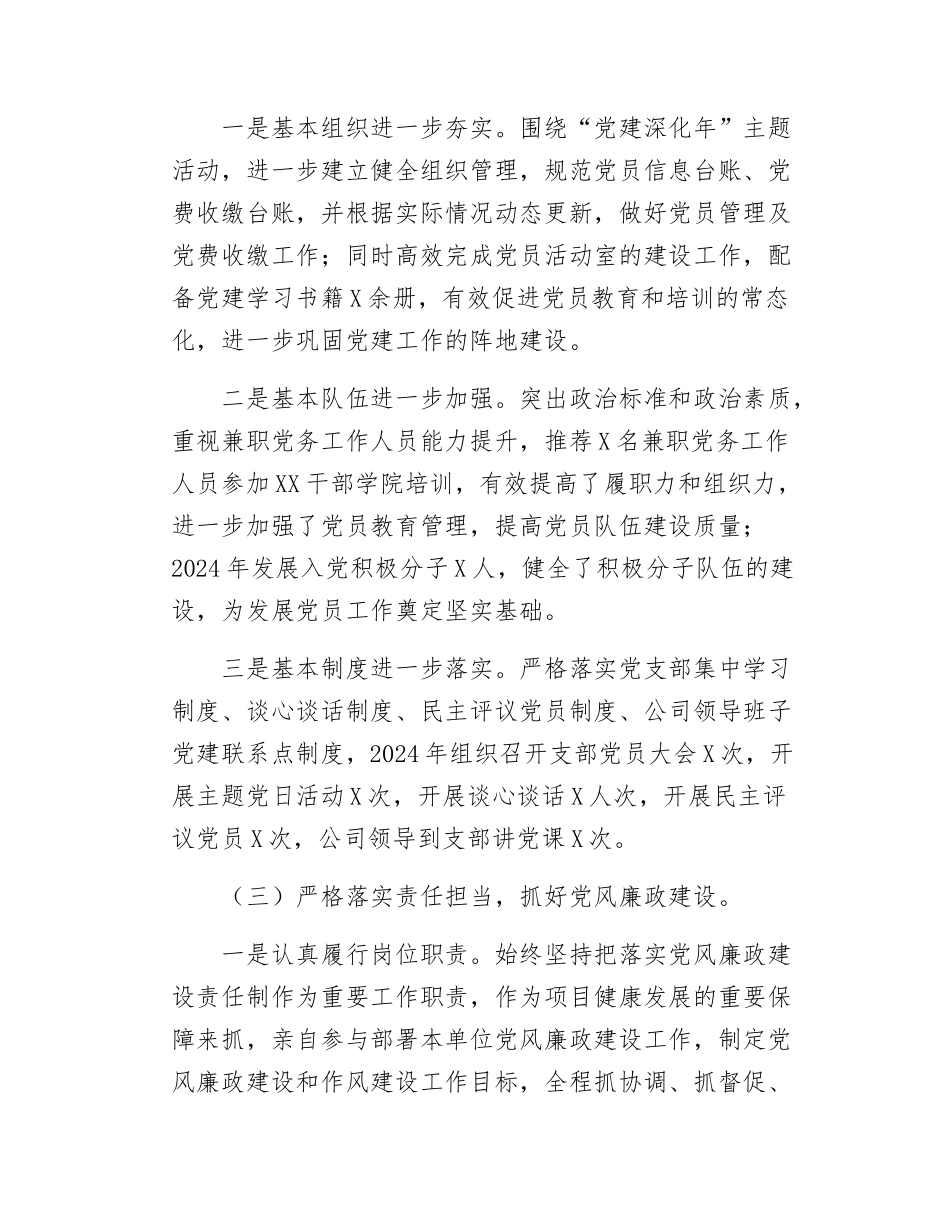2024年基层党支部书记抓党建工作述职报告.docx_第3页