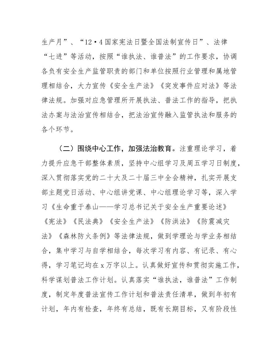 市应急管理局局长2024年述法报告.docx_第2页