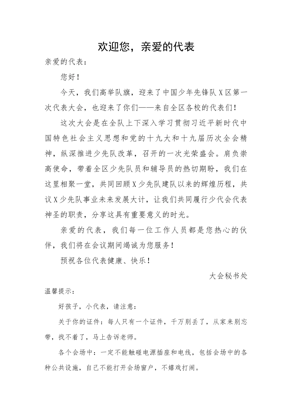 中国少年先锋队X区第一次代表大会会务指南.docx_第2页