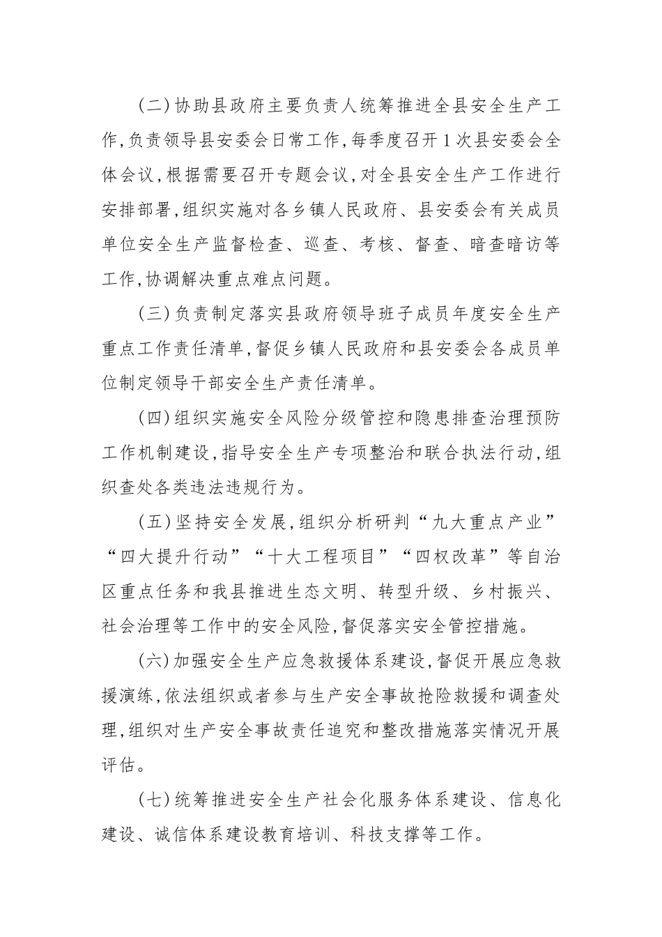 2023年度县政府班子成员安全生产重点工作责任清单.docx_第3页