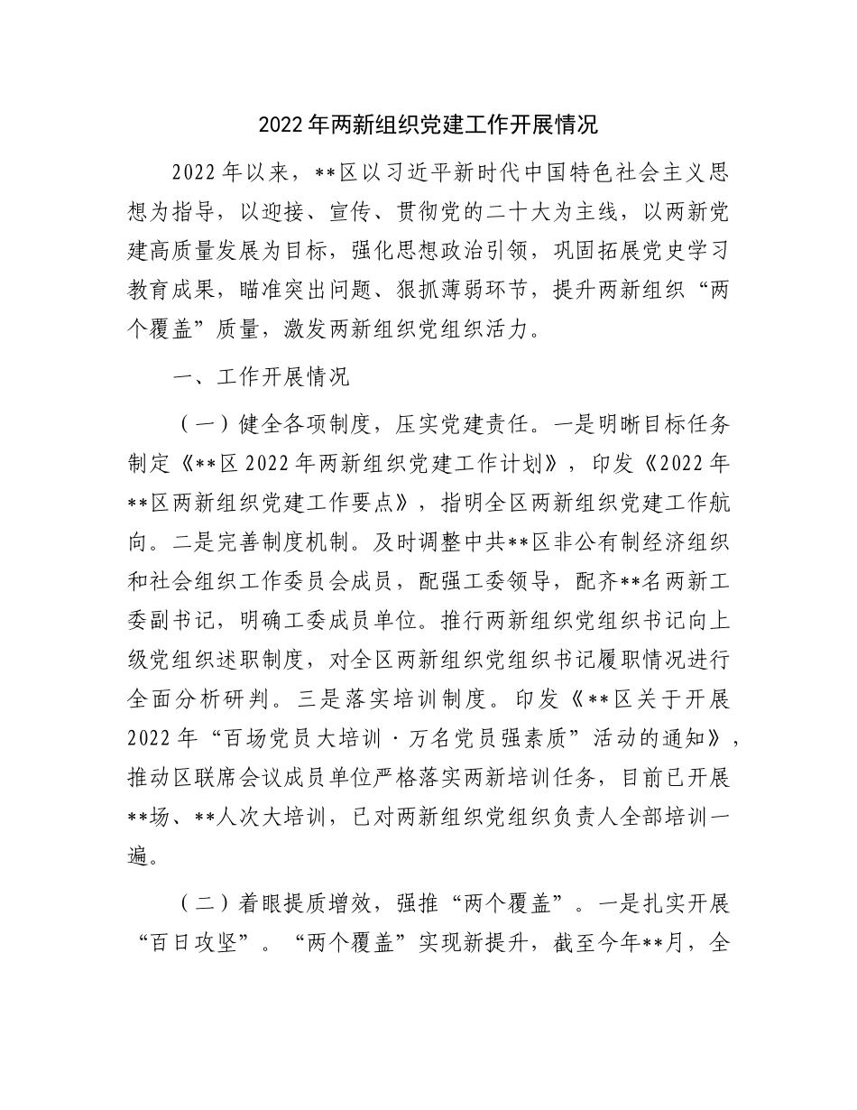 2022年两新组织党建工作开展情况.docx_第1页