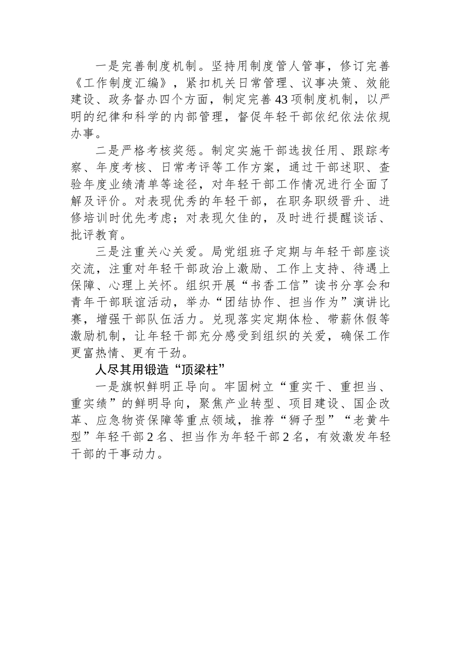 深化“选育管用”四项举措+抓好抓实年轻干部队伍建设（20230314）.docx_第3页