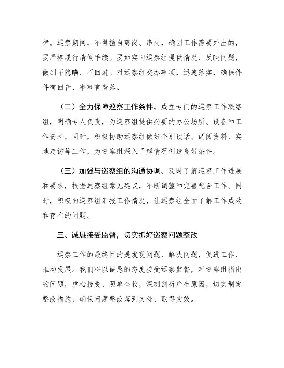在国企巡察工作动员会议上的表态发言.docx_第3页
