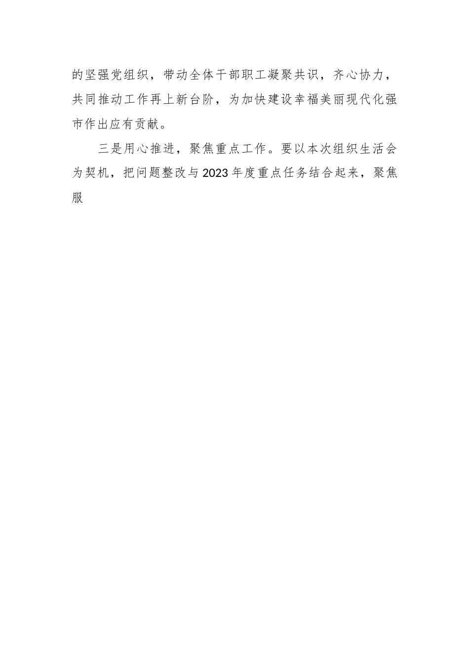 20XX年度党支部组织生活会上的讲话稿.docx_第3页
