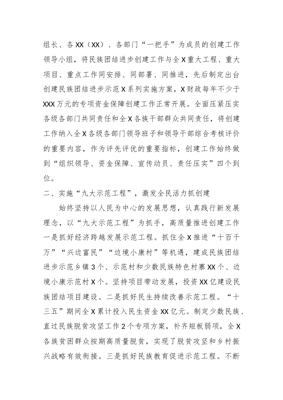 (5篇)关于创建全国民族团结进步示范座谈会上的讲话汇编.docx_第3页