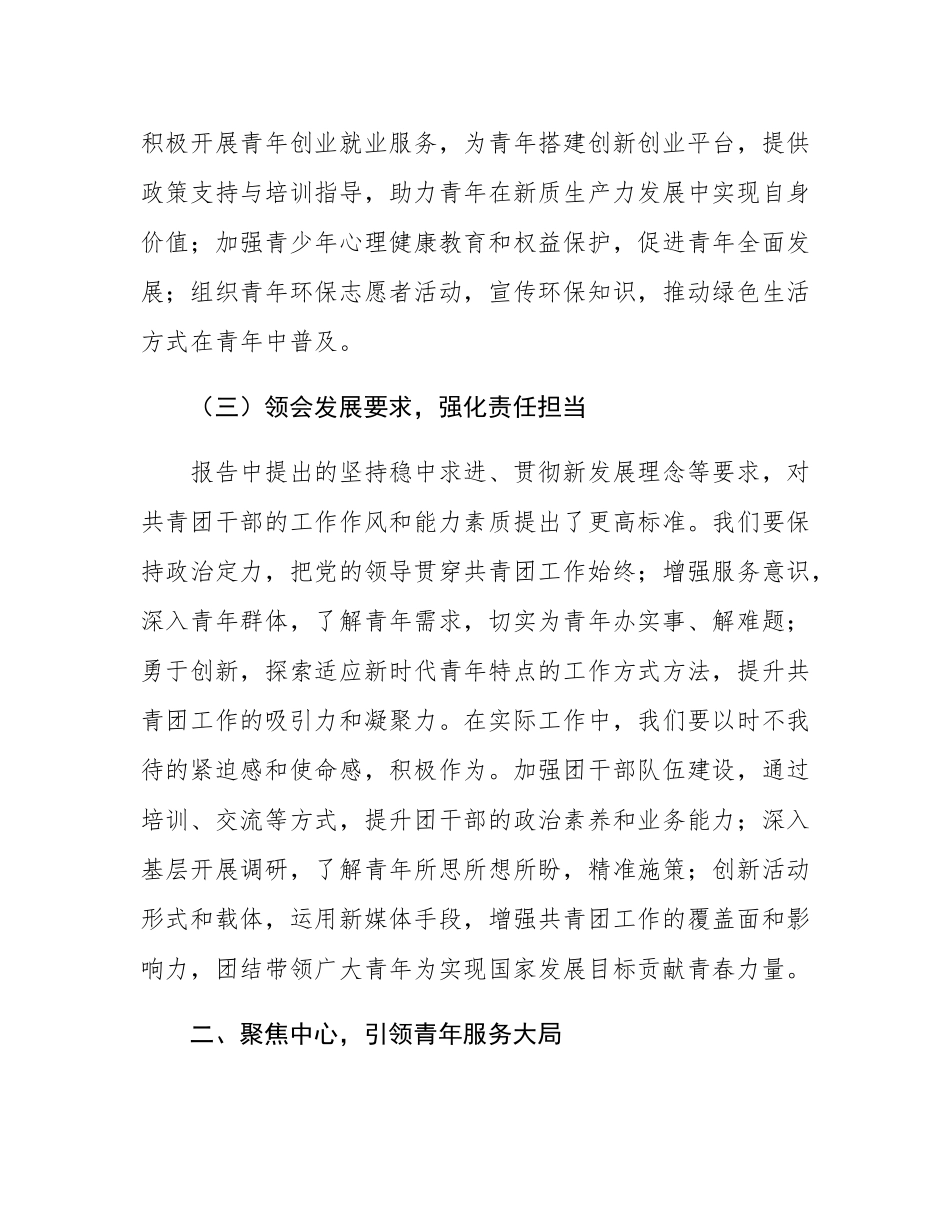 团市委副书记专题学习2025年政府工作报告交流发言材料.docx_第3页