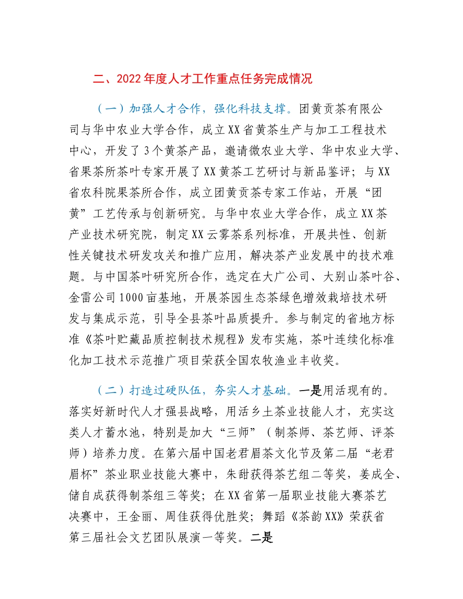 20230310：县茶产业促进中心（茶叶办）人才工作述职报告.docx_第2页