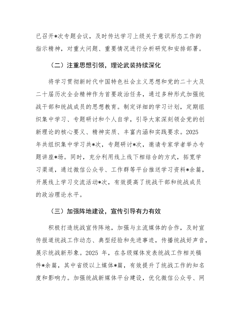 2025年区委统战部落实意态工作责任制巡察情况报告.docx_第2页